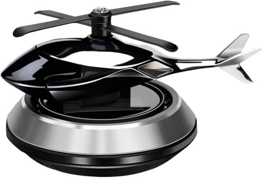 Solar Powered Rotating Helicopter Aromacure Furnishing Air Freshener Tablet for Car Interior